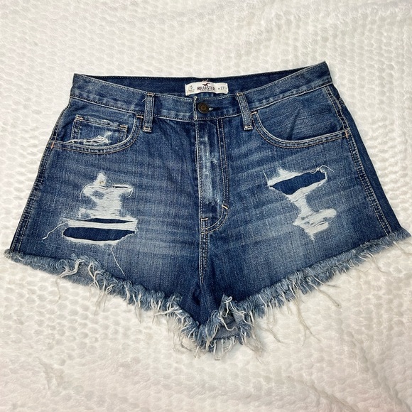Hollister Denim Shorts Size 5/w27 - Picture 1 of 4
